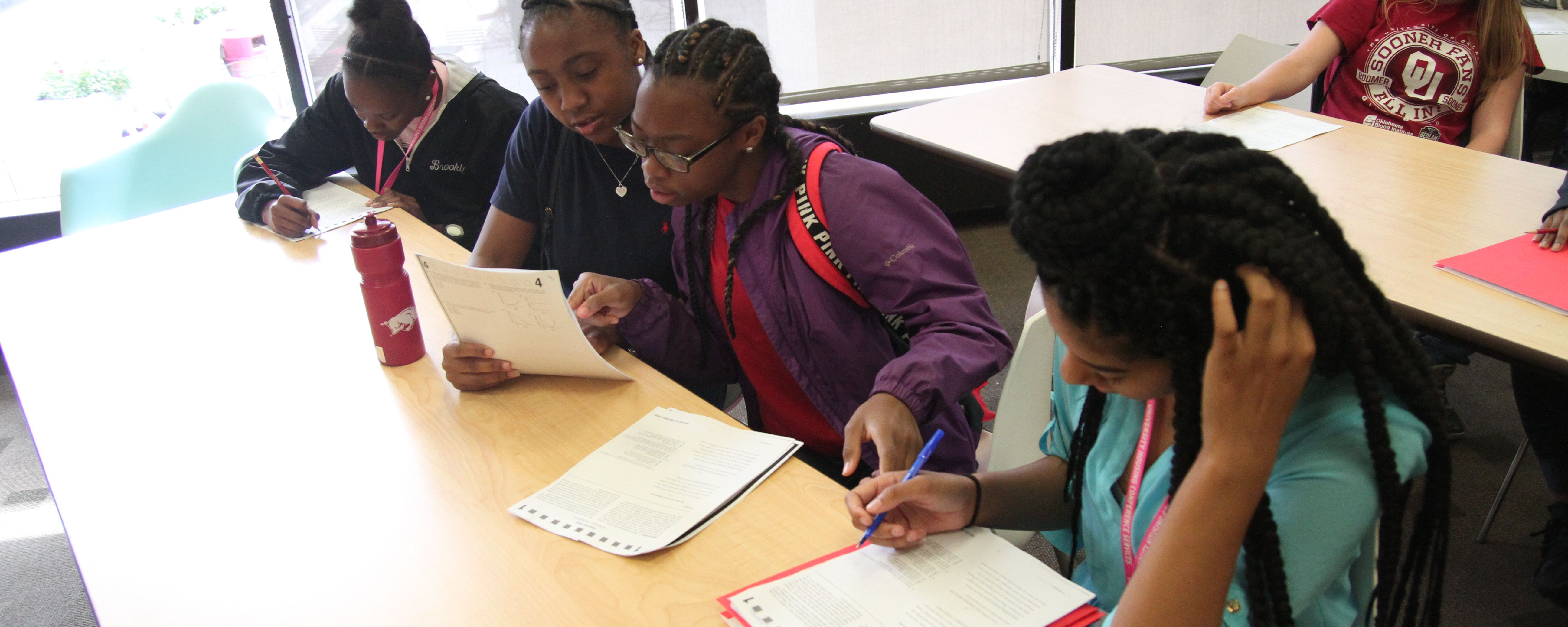 students studying